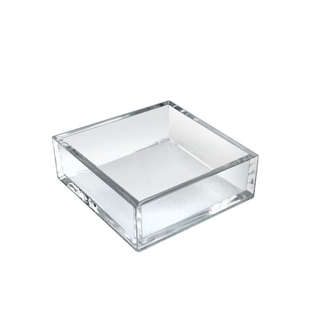 Azar Displays Square Deluxe Clear AcrylicTray - 5.875" x 5.875", PK4 556204